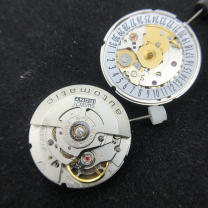 Swiss Made ETA2824 mechanical watch movement with date at 6, reliable C07.111 replacement part.