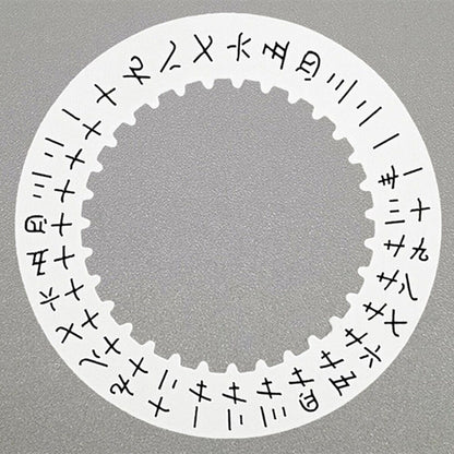 Vintage Chinese font white date disk wheel for 3135 movement, compatible watch accessory.