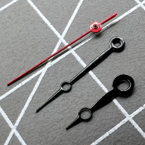 15mm Black+Red Painted No Lume Watch Hands Set for Miyota 2035 2115 2105 2305