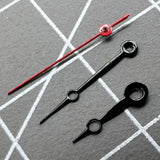 15mm Black+Red Painted No Lume Watch Hands Set for Miyota 2035 2115 2105 2305