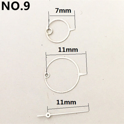 Aiguilles de montre rondes, pointues et irrégulières de 11 mm pour mouvement à quartz Miyota 2035 