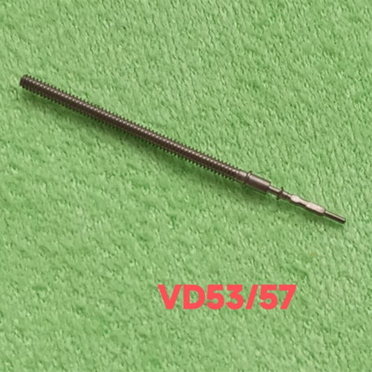 Movement watch winding stem for Ronda VD53 VD57 models, compatible spare part for precise repairs.