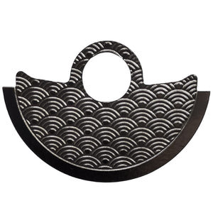 Shined Black Metal Sheet Overlay for Miyota 9015 Movement Rotor Hammer