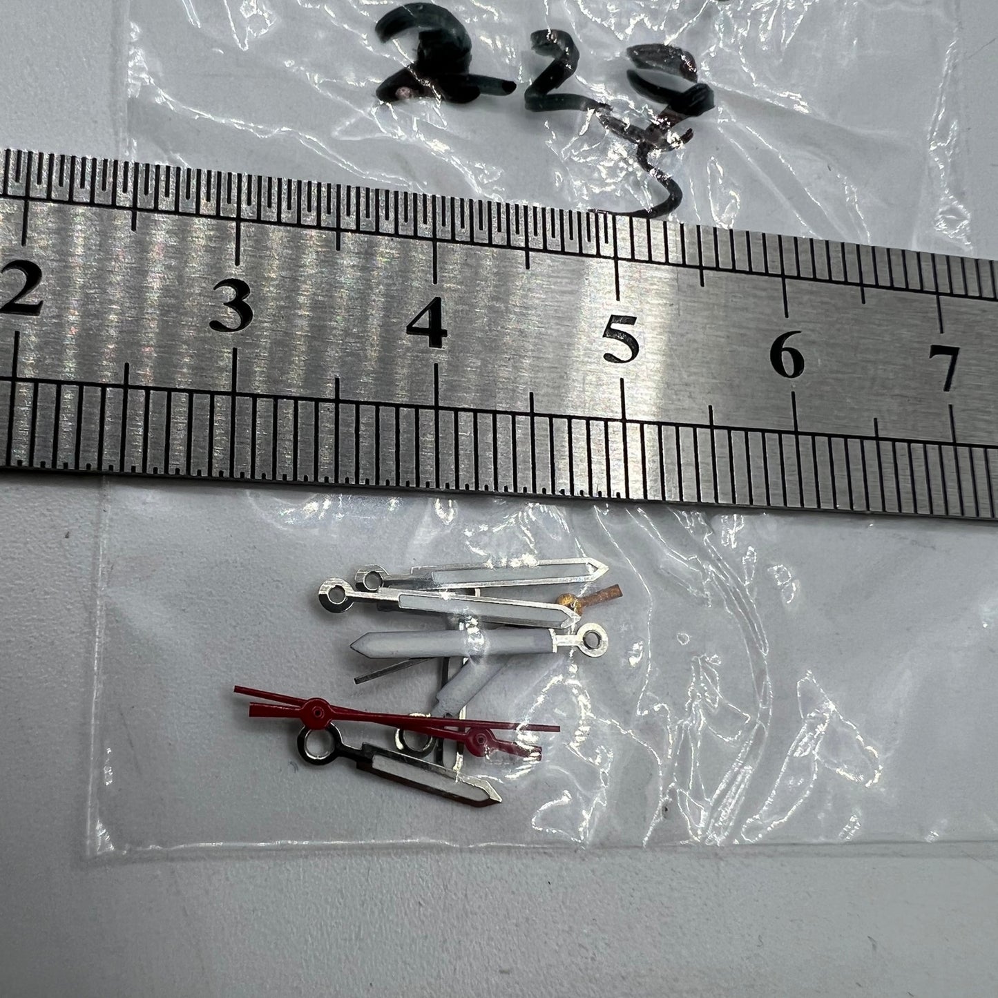 Luminous watch hands by Miyota for 2035 quartz movement, ensuring clear time reading in dim settings.