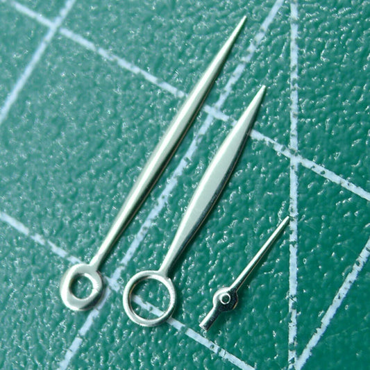 Silver watch hands for Seagull ST3600/ST3621 and ETA6497/ETA6498 movements, precision crafted.