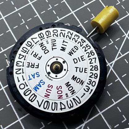 Seiko 5M63A quartz watch movement, precision Japan model for reliable timekeeping.