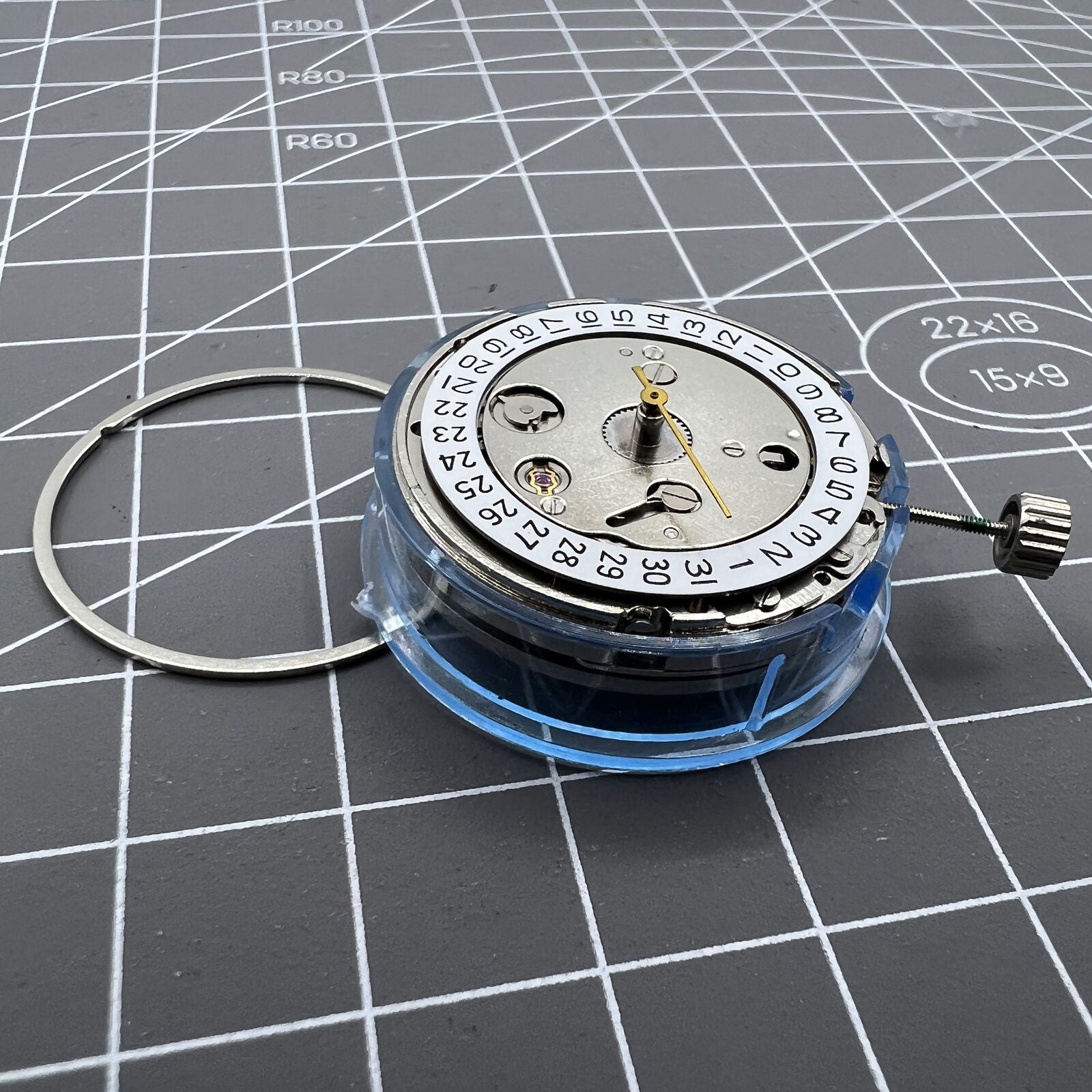 TY2806 Seagull ST1612 automatic watch movement showcasing precision gears and date function for watchmaking.