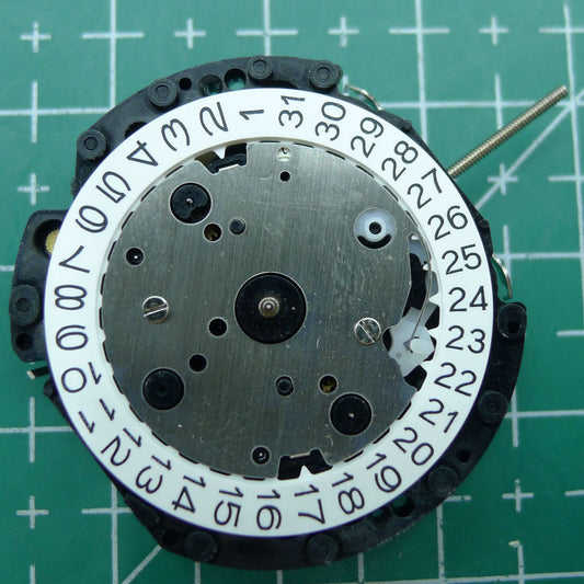 Hattori Epson VD51C quartz watch movement, Japan-made, precise timekeeping for watch repair.