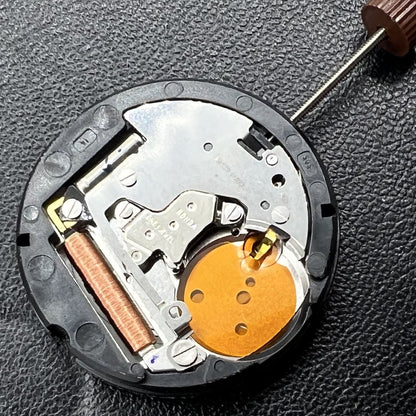 Swiss Ronda 505 quartz watch movement with date display at 3 o'clock for precise timekeeping.
