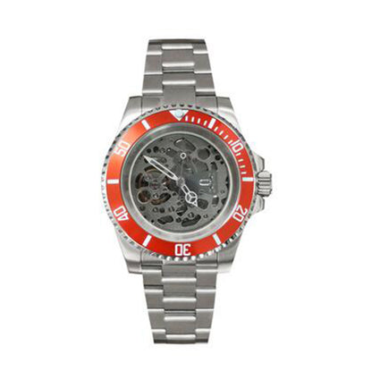 NH70 40mm Stainless Steel Watch Case Sapphire Glass Hollow Dial Luminous Hands