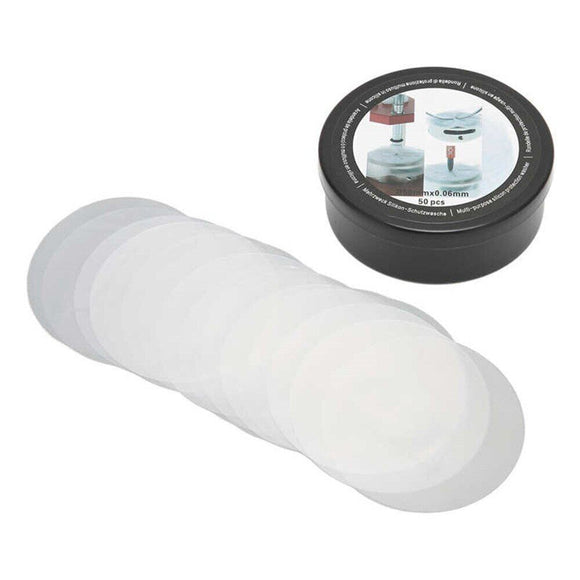 MSA 50pcs Watch Repair Watch Dial Case Back Pad Protector 60mm Plastic