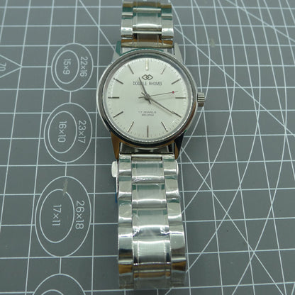 Beijing 36mm manual mechanical watch with silver case and silver nail indices, classic design for watch enthusiasts