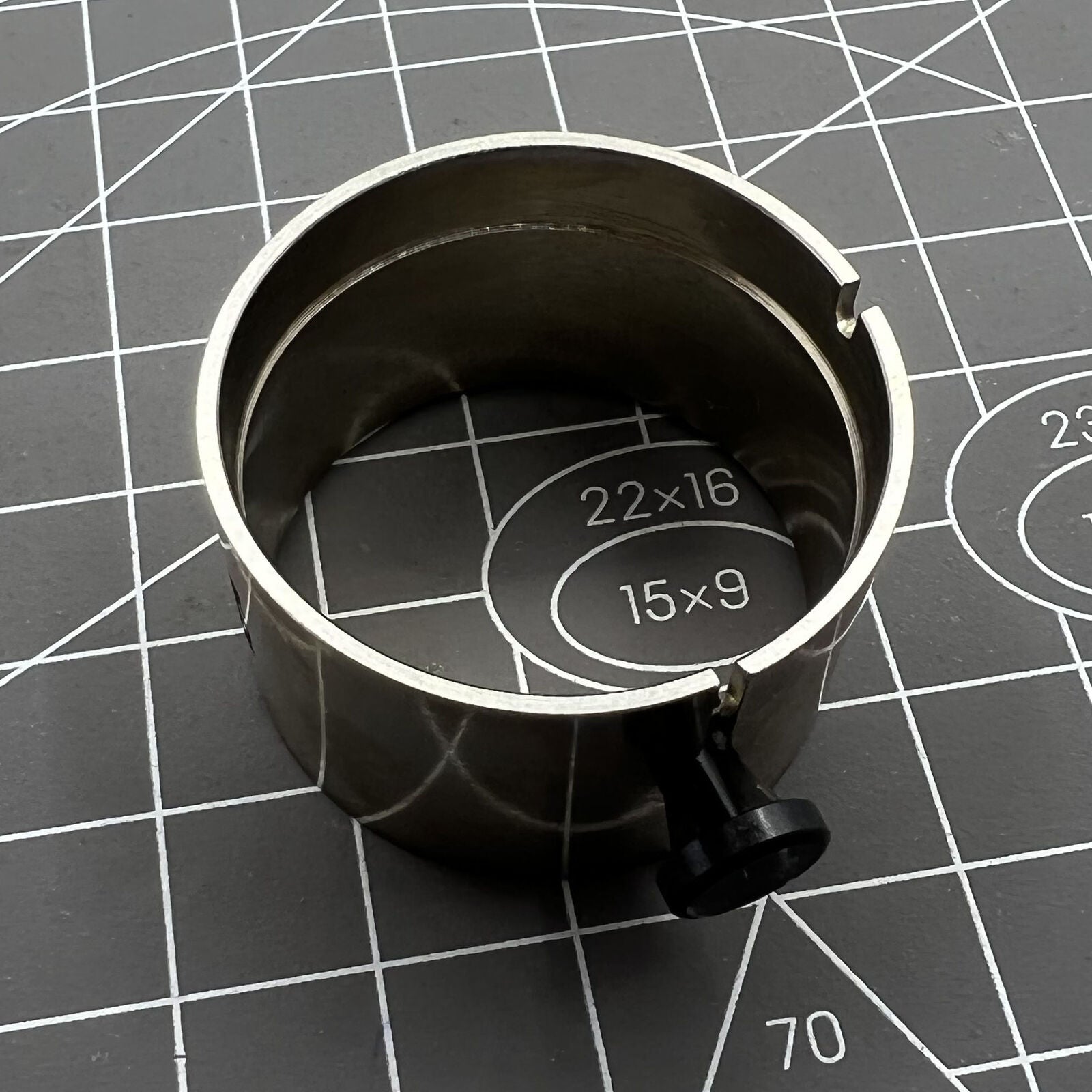 Swiss Horotec MSA09.020-22 nickel-plated brass movement holder for Calibre 13 1/4''' watch repair tools.