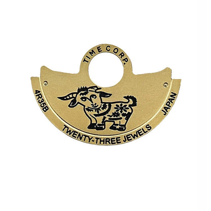 Zodiac Golden Rotor overlay for NH35 NH36 automatic watches, enhancing movement and style.