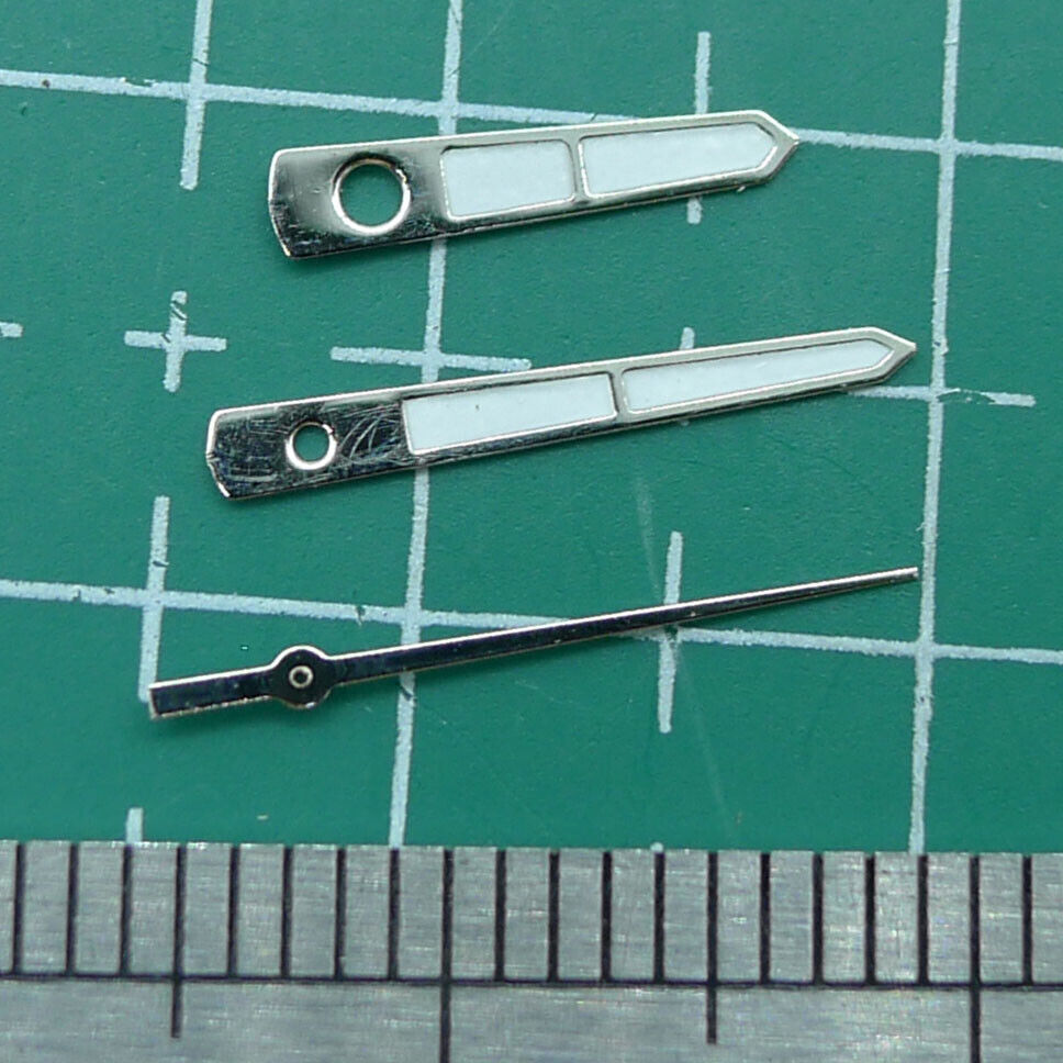 Arrow shape 12mm watch hands set by Wholesale, compatible with Miyota 2315, 2035, 2036, 2115, 2305 movements for precise timekeeping.