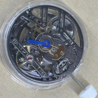 Black LB20 hollow 3-hand automatic watch part, China made, precise mechanical movement for repair and replacement