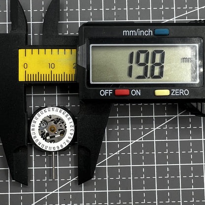 Hattori Epson VX19E quartz movement featuring date display at 6 o'clock for precise watch accessory repair.