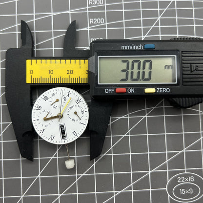 Mouvement mécanique automatique SHANGHAI 7750 Black Day Date Small Second@9