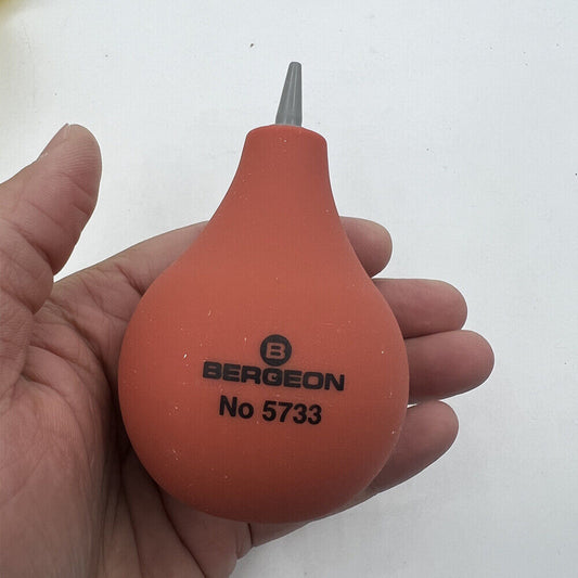 Bergeon 5733 rubber dust blower for cleaning watches and delicate watchmaker tools.