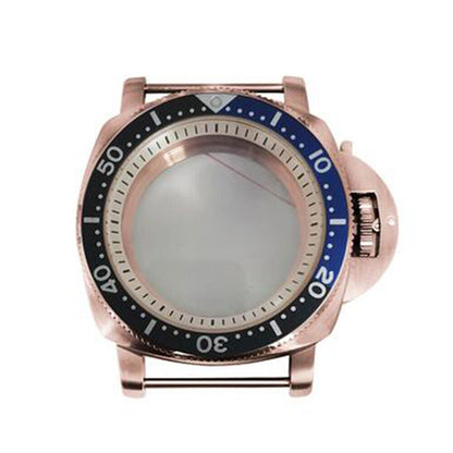 42mm Rose Gold PVD Stainless Steel Watch Case for NH35/36 White Inner Shadow