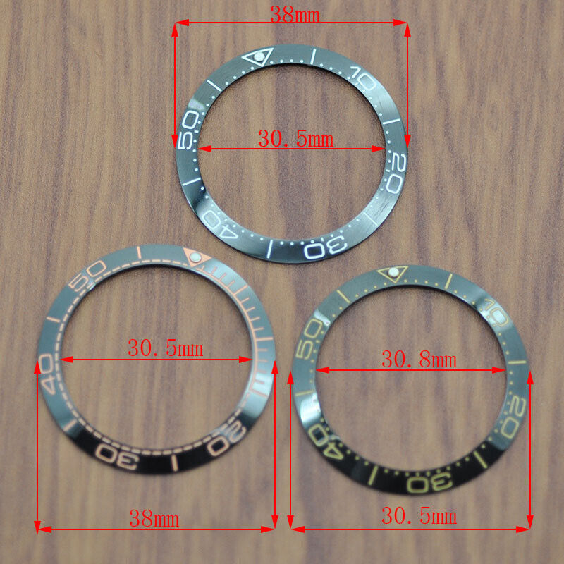 38mm ceramic GMT bezel for men's watch repair, durable and stylish accessory.