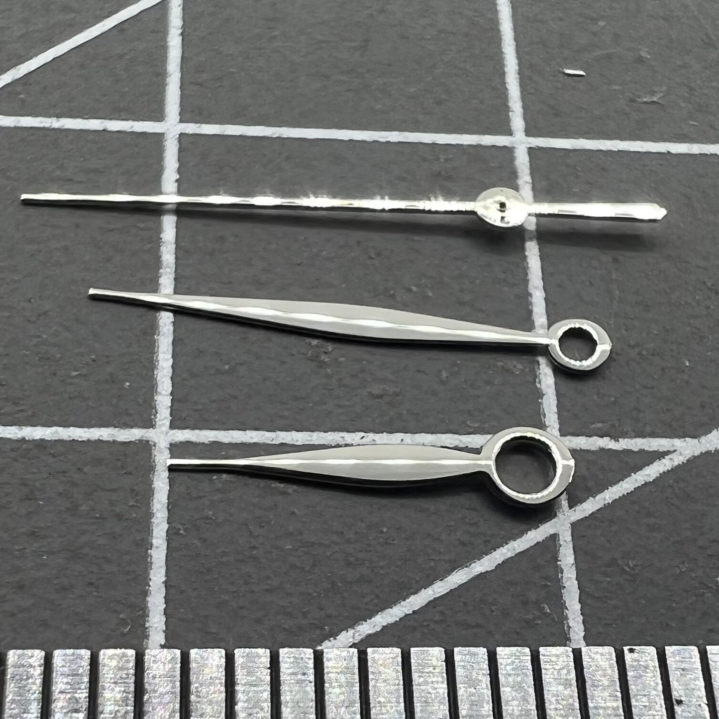 Aiguilles argentées pour montre homme, heure, minute et seconde, pour mouvement Miyota 9015 