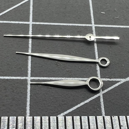 Aiguilles argentées pour montre homme, heure, minute et seconde, pour mouvement Miyota 9015 