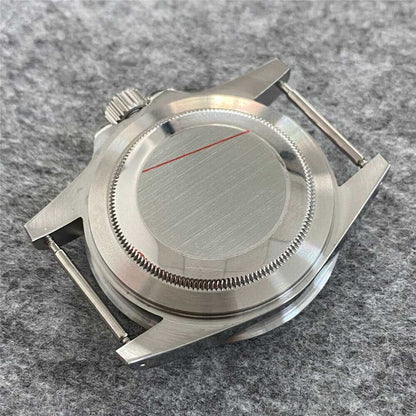 Waterproof watch case 39.5mm with stainless steel frame and sapphire glass, compatible with NH35/36 movements, brand matched.