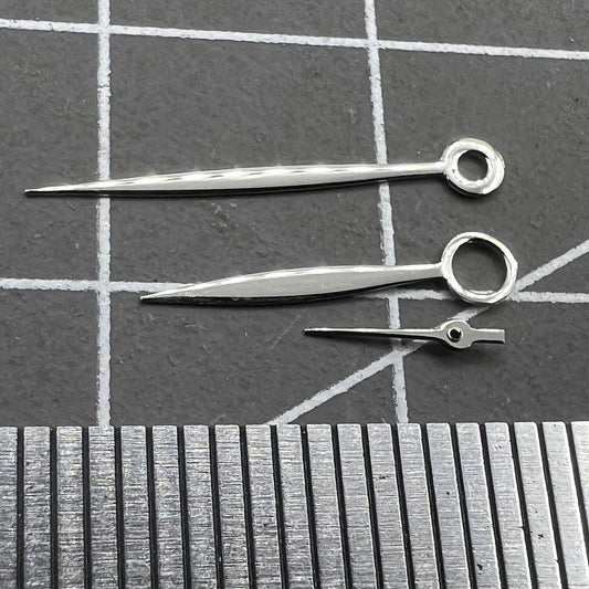 Silver 17mm long watch hands for ST3600 ST3620 ETA6497 6498 mechanical movements.