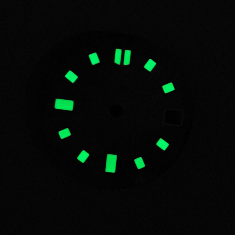 Green luminous starry sky watch dial with meteorite texture for NH35 movement, crafted.