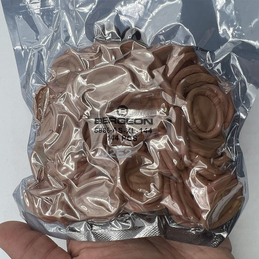 Bergeon rubber finger protection thimble cots, pack of 144, ideal for watchmaking safety and precision.