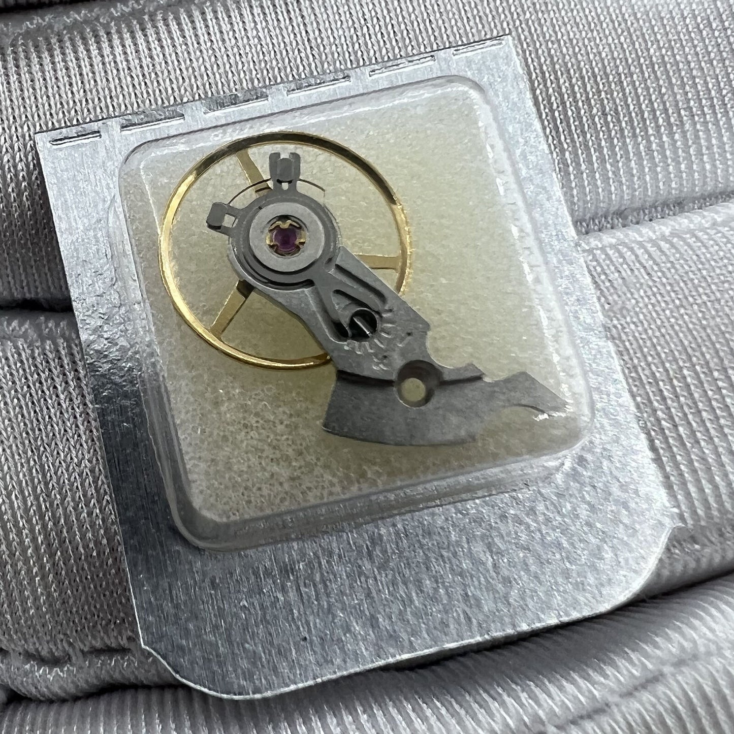 Silver watch splint compatible with Seagull ETA 2824 2836 2834 movements, durable accessory.