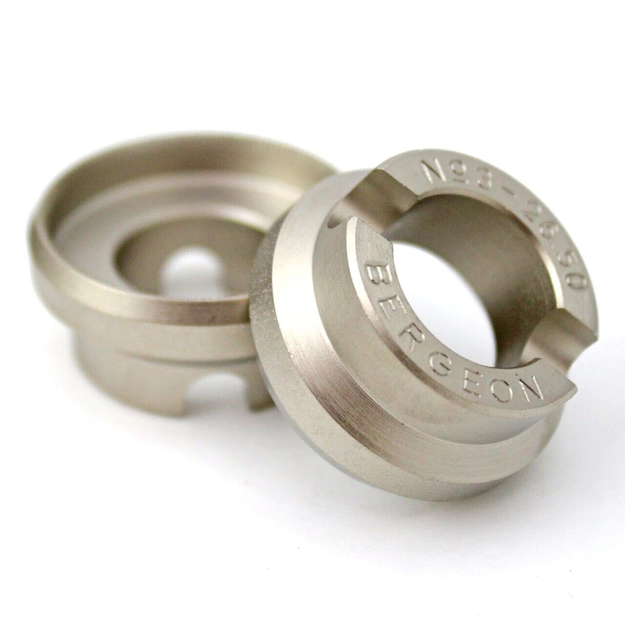 Bergeon 5538 six chucks with holder for waterproof grooved watch cases, precise watchmaker tool.