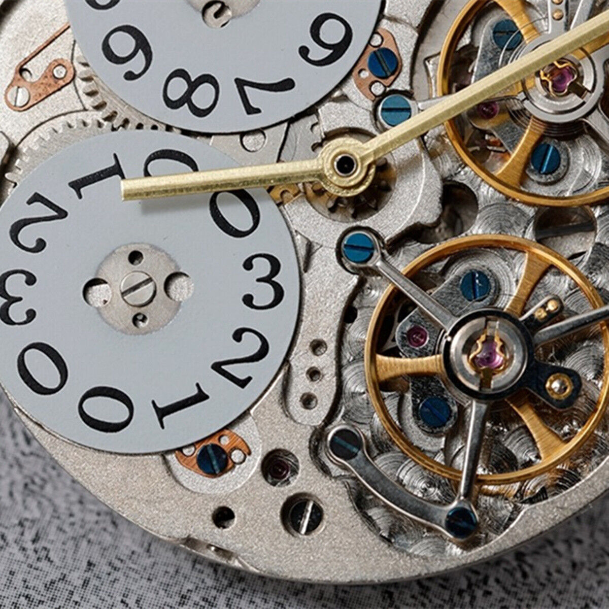 Mouvement mécanique automatique multifonctionnel à grande date fabriqué en Chine en argent
