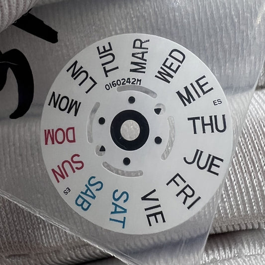 English Week Disk wheel for NH35 NH36 movement, date display at 3 o'clock, watch accessory.