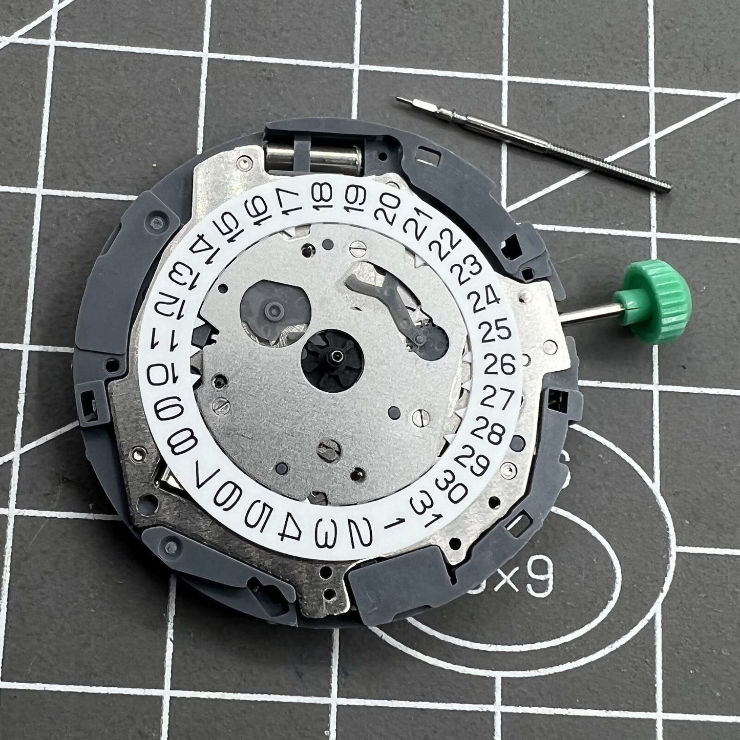 Miyota 0S11 OS11 quartz watch movement, precise timekeeping mechanism by Citizen.