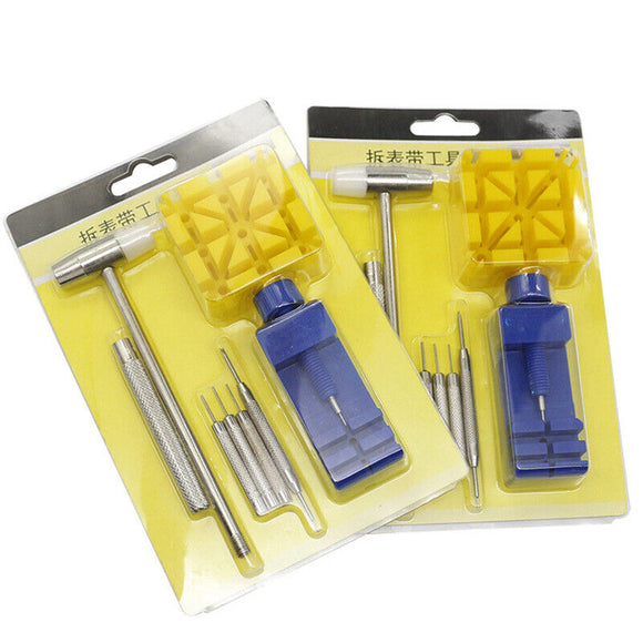 Durable Watch Band Link Remover Repair Tool Kit Set Hammer Watch Strap Holder