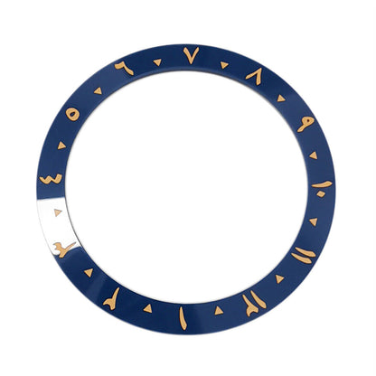 Ceramic 38mm inclined bezel with Arabic numerals 1-12 for 40mm SUB watch case, durable and stylish.