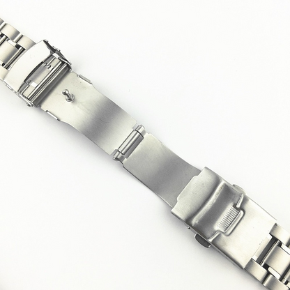 Curved End Watch Band 18-24mm Stainless Steel Watchband Double Lock Buckle