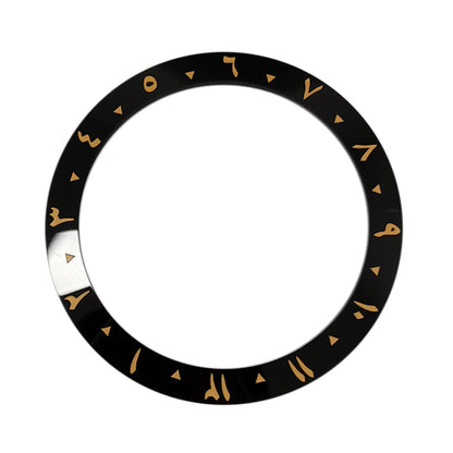 38 mm arabische Ziffern 1–12, geneigte Keramik-Uhrenlünette für 40 mm SUB-Uhrengehäuse 