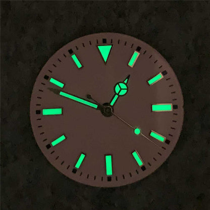 39MM stainless steel watch case with sapphire glass and strap, designed for NH35 movement.