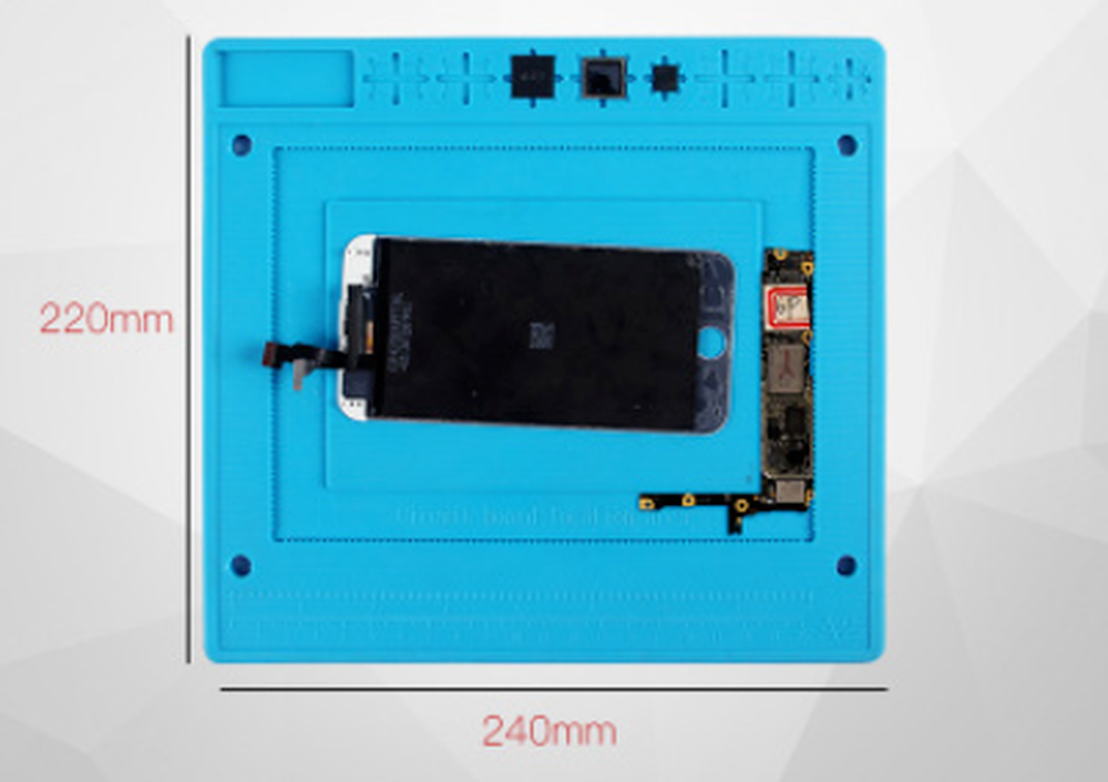 Heat-Resistant Soldering Station Silicon Soldering Mat Work Pad Desk Platform