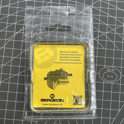 Swiss Bergeon 7100-08 watch movement holder for secure 3/4 size movement repairs, durable and precise.