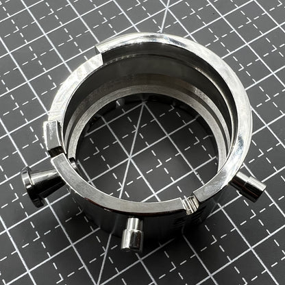 Chromium-plated ETA 7750 movement holder by Generic, sturdy tool for precise watch repairs and assembly.