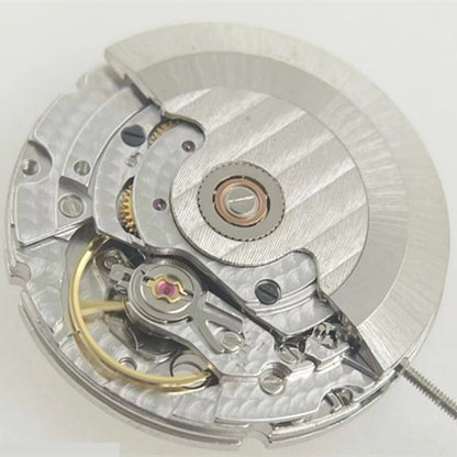 Dandong 2824 automatic watch with moon phase at 6 o'clock, mechanical movement, elegant stainless steel design.