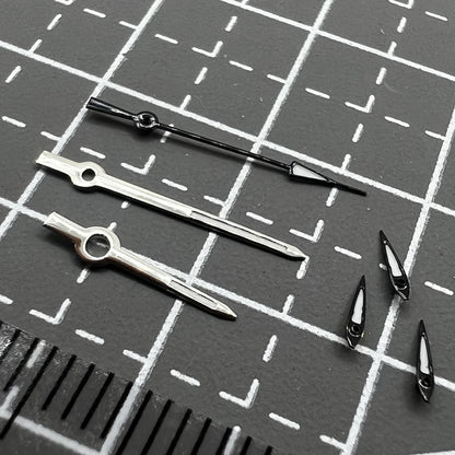 13 mm silber-schwarze Zierleiste mit Leuchtzeigern für Miyota OS10 OS20 OS22 OS60 OS80 OS11