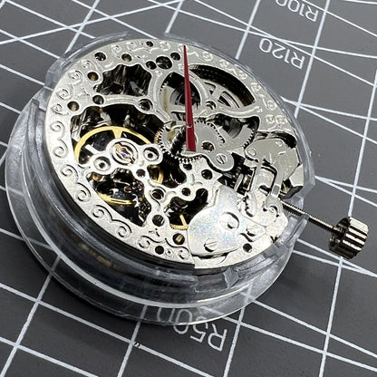 TY2807 Skeleton automatic watch movement, precise mechanical part for T16 models.