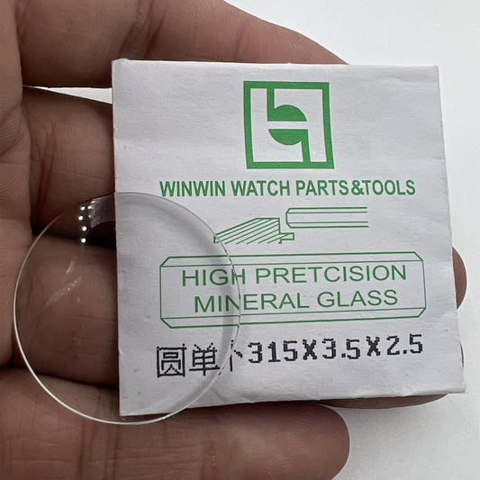 5 PIECES 1.5/2.0/2.5mm Thick Single Dome 25-35mm Round Watch Glass Mineral Crystal