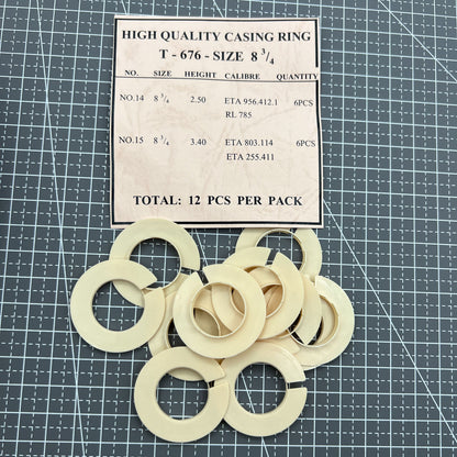 12 pièces 2 tailles de ligne entretoise de boîtier de mouvement support de bague de boîtier #T-676-TAILLE 8,75