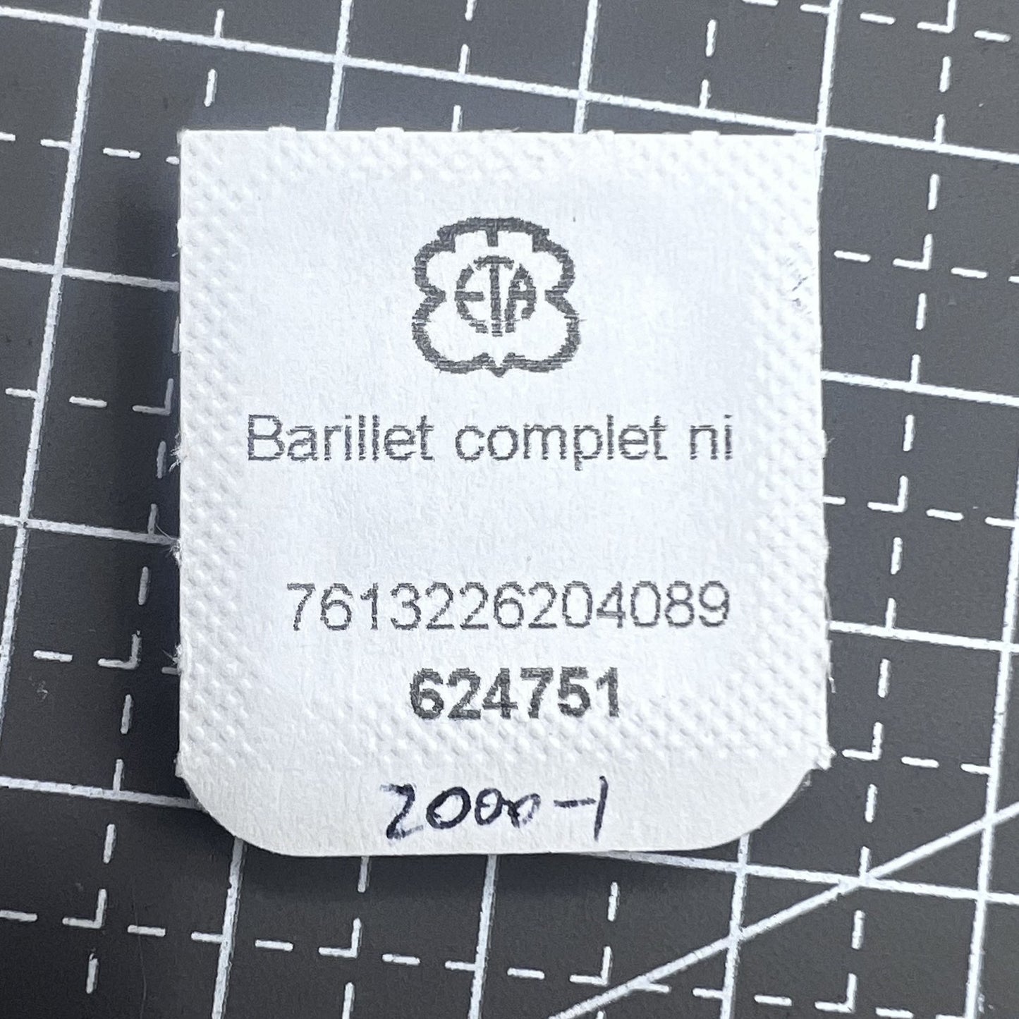 Complete mainspring barrel replacement parts for ETA 2000-1 watch movement, precise and durable.